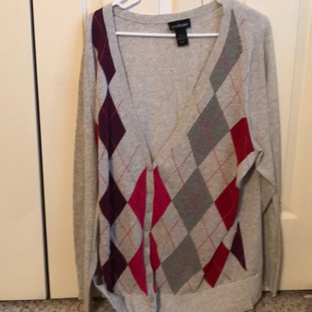 Lane Bryant argyle cardigan